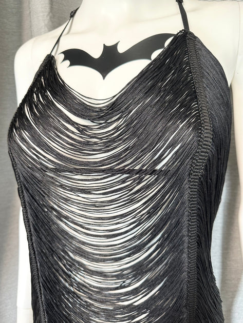 Preorder - Fringe Noir Dress – Agashi Shop