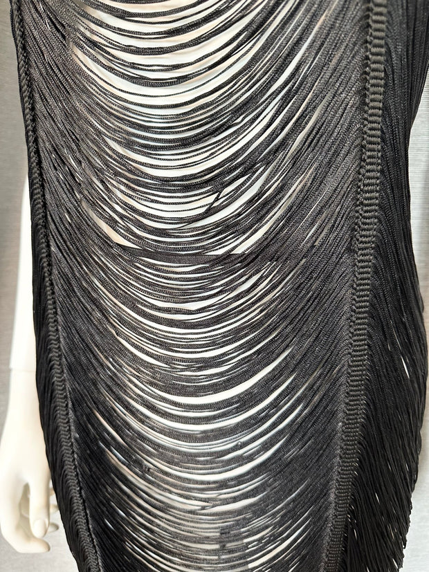 Preorder - Fringe Noir Dress - Agashi Shop