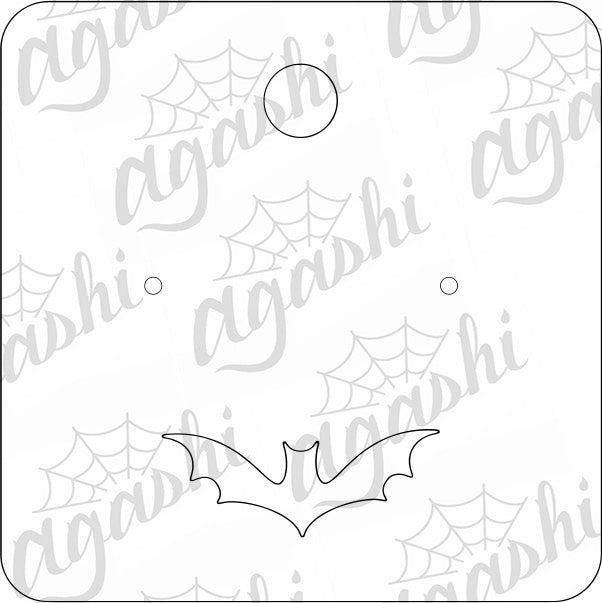 Single Bat Stud Earring Card - Agashi Shop