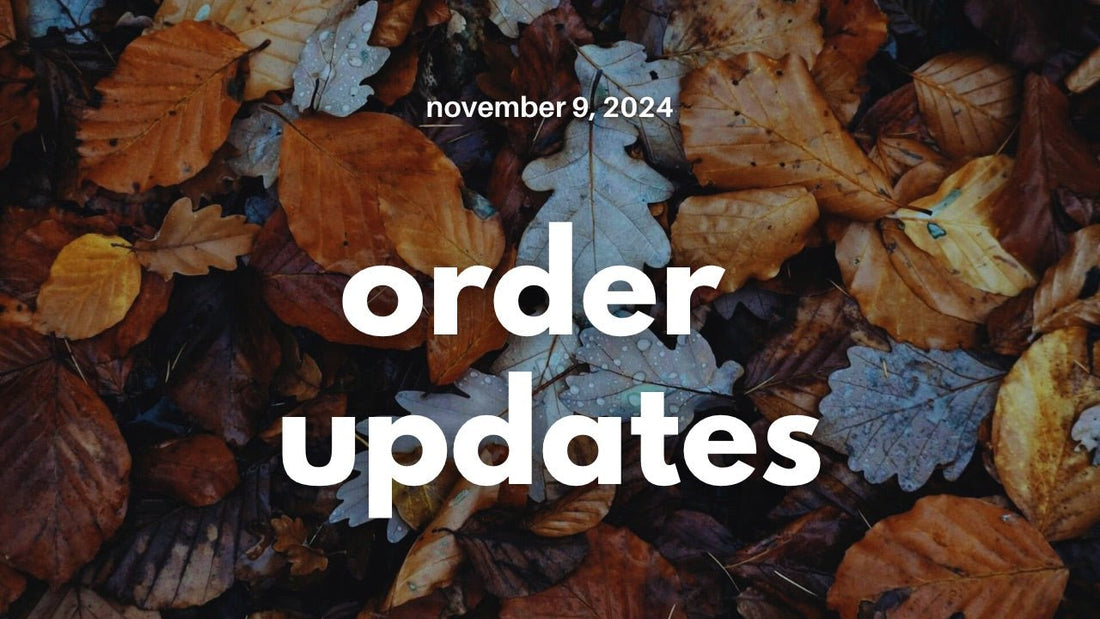 Early November Order Updates - Agashi Shop