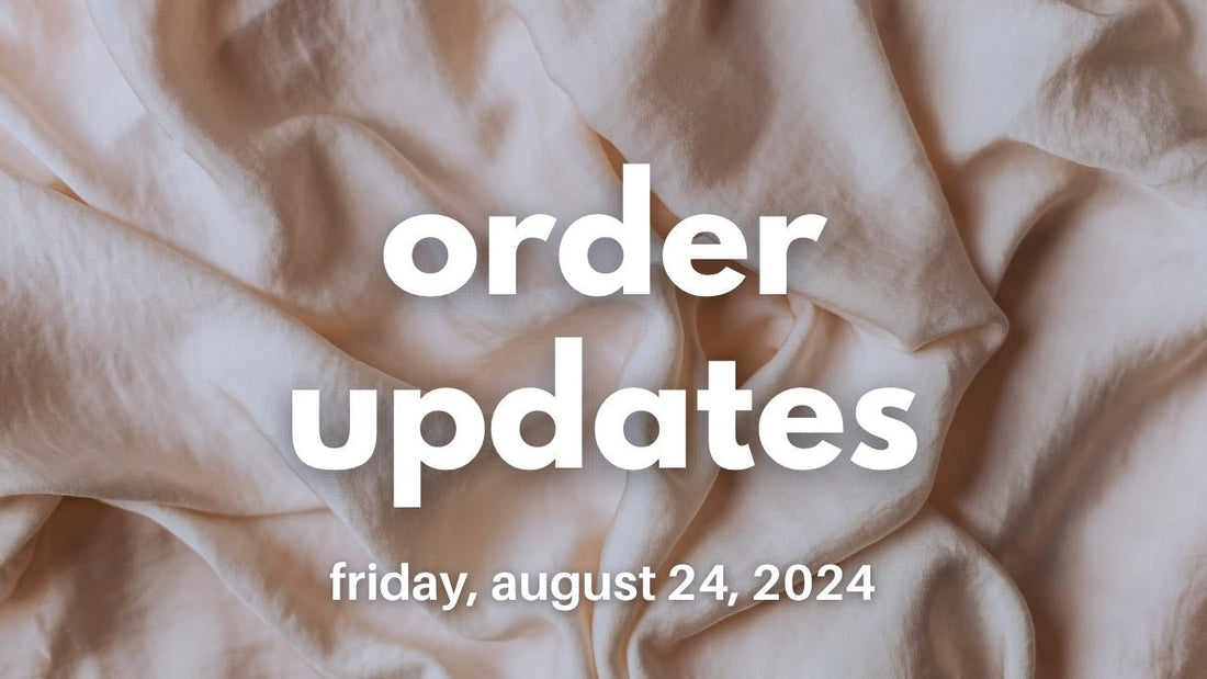 End of August Order Updates - Agashi Shop