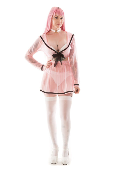 Ayumi Pink Long Sleeve Seifuku Set - Agashi Shop