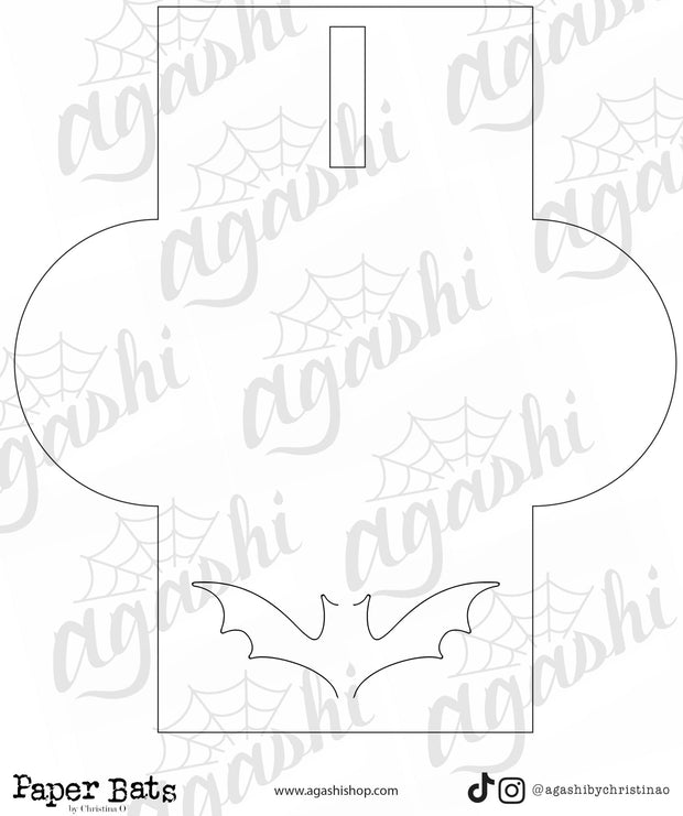 Blank Bat Wing Folded Card - Agashi Shop