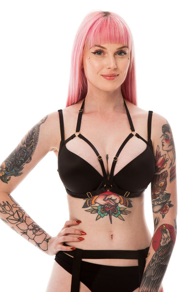 Classic Cage Halter Bra - Agashi Shop