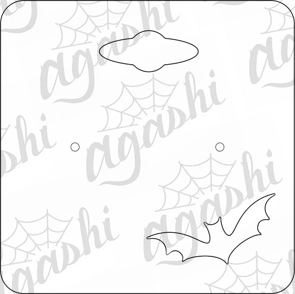 Corner Bat Stud Earring Card - Agashi Shop