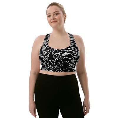 Dark Waves Longline Sports Bra - Agashi Shop