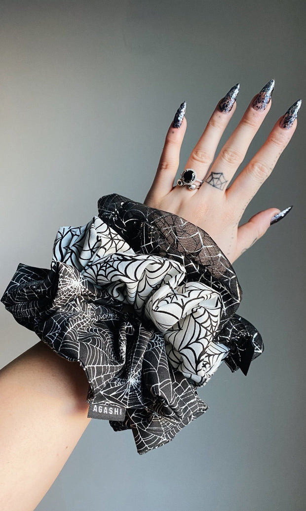 DIY Kit or Made to Order Spiderweb Scrunchies - Agashi Shop