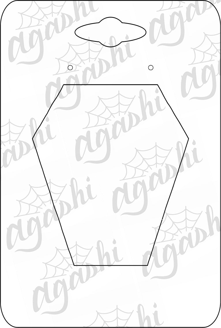 Hollow Coffin Dangle Earring Card - Agashi Shop