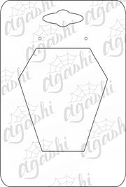 Hollow Coffin Dangle Earring Card - Agashi Shop