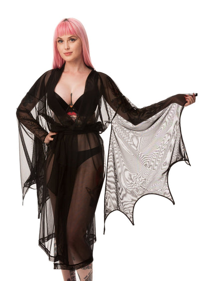 Mesh Bat Wing Kimono - Agashi Shop