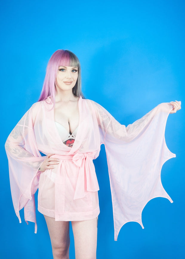 Mesh Bat Wing Kimono - Agashi Shop