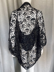 Misfit Lace Skull Cocoon Cardigan (Made to Measure) - Agashi Shop