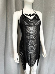 Preorder - Fringe Noir Dress - Agashi Shop