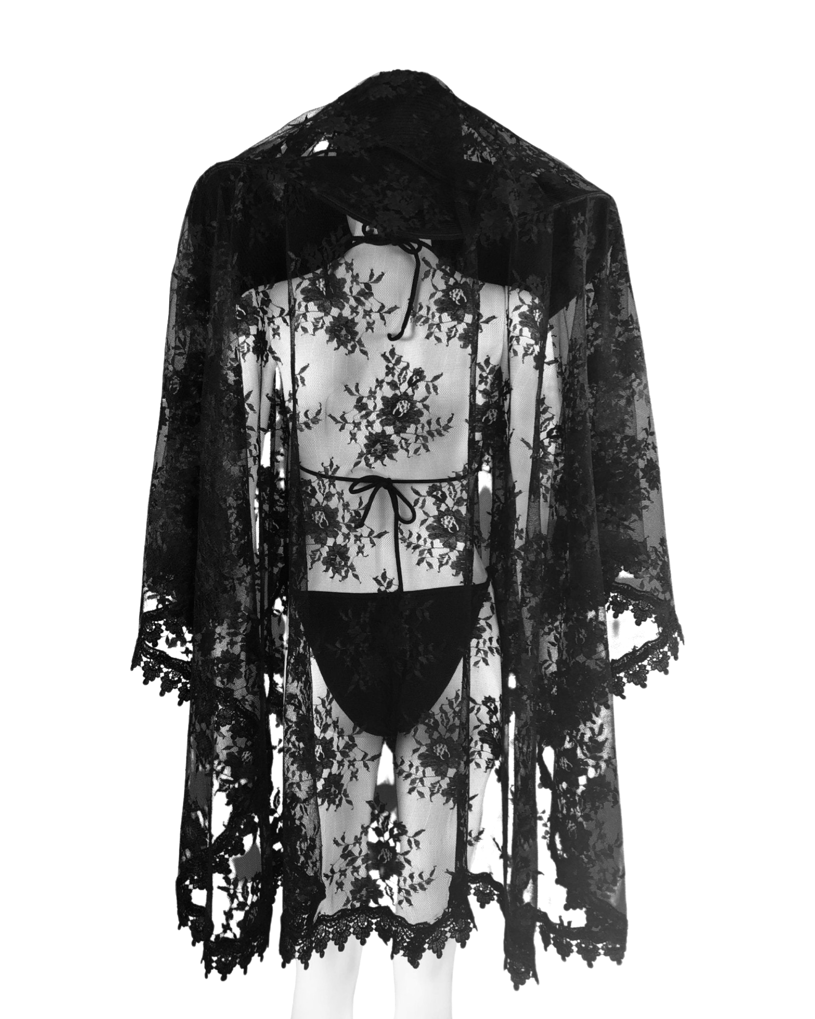 Set - Lydia Lace Veil & Some Like It Goth Hat - Agashi Shop