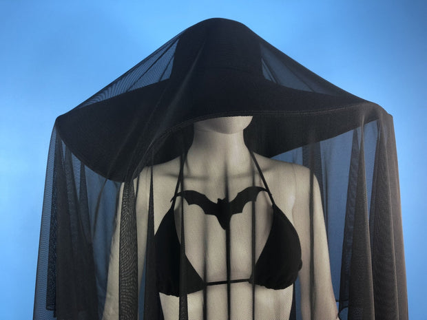 Set - Summer Mesh Veil & Some Like It Goth Hat - Agashi Shop