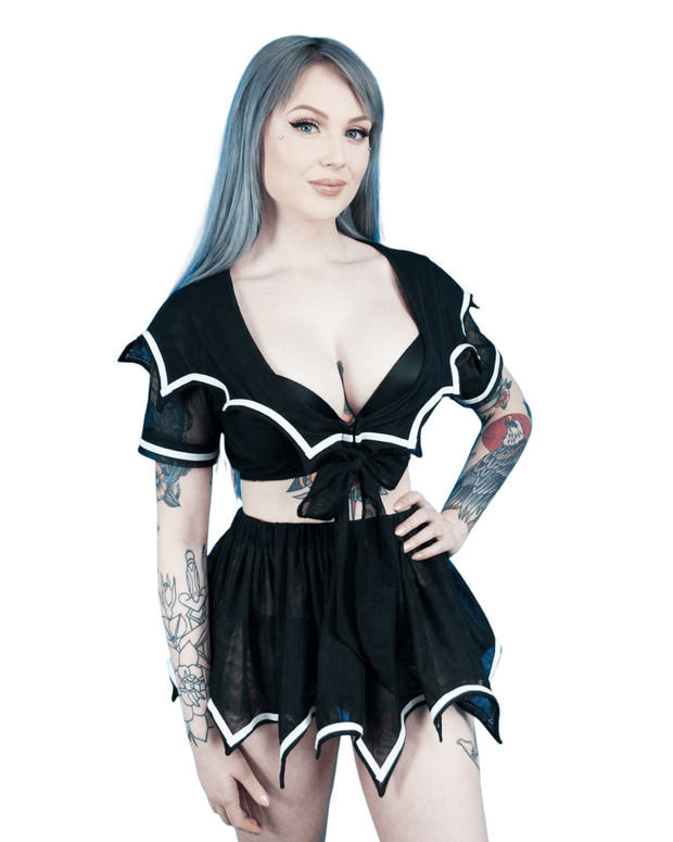Special Edition Ayumi Bat Wing Short Sleeve Seifuku Set - Curve - Agashi Shop