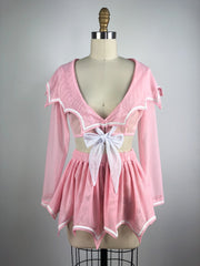 Special Edition Pastel Pink Ayumi Bat Wing Seifuku Set - Agashi Shop