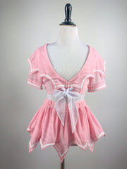 Special Edition Pastel Pink Ayumi Bat Wing Seifuku Set - Agashi Shop