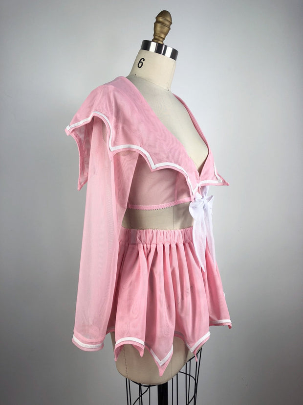 Special Edition Pastel Pink Ayumi Bat Wing Seifuku Set - Curve - Agashi Shop